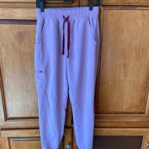 FIGS Women's High Waisted Zamora Jogger Scrub Pants Mauve Size S Retail $48
